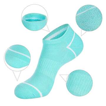 Heatuff Women's 6 Pack Low Cut Athletic Socks - Maximum Comfort