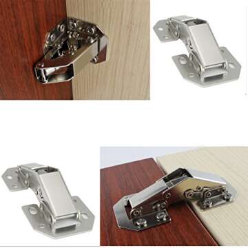 Lancher 4-Pack Hinge Easy Installation Hinges Cabinet Hinge for Drawer Window Cupboard Cabinet Door Hinges