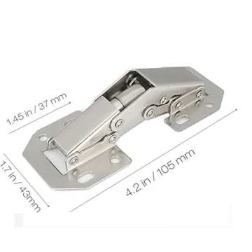 Lancher 4-Pack Hinge Easy Installation Hinges Cabinet Hinge for Drawer Window Cupboard Cabinet Door Hinges
