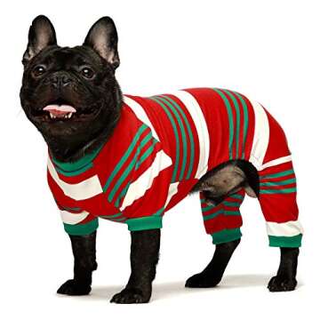 Fitwarm Dear Santa I Can Explain 2-Pack 100% Cotton Dog Christmas Pajamas for Pet Clothes Doggie Holiday Costumes Onesies Puppy Jammies Large