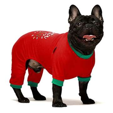 Fitwarm Dear Santa I Can Explain 2-Pack 100% Cotton Dog Christmas Pajamas for Pet Clothes Doggie Holiday Costumes Onesies Puppy Jammies Large