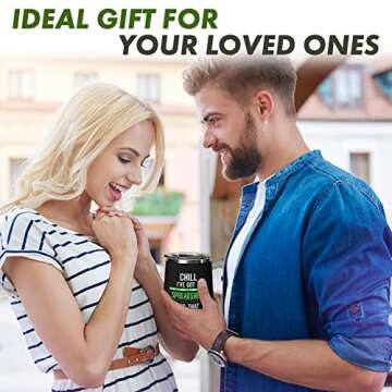 Accountant Wine Tumblers 12 Oz Stainless Steel Insulated Wine Tumbler, Funny Office Gift for CPA Cow...