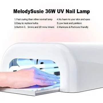 MelodySusie 36W Nail Lamp for Gel & Resin Curing