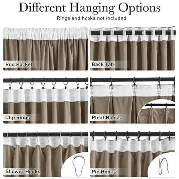 StangH Camel Beige Polyester Curtains - Elegant Room Darkening Drapes