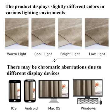 StangH Camel Beige Polyester Curtains - Elegant Room Darkening Drapes