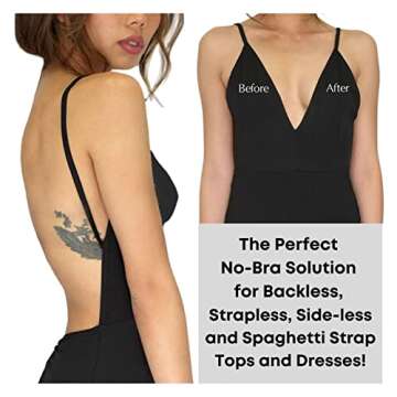 Push Up Sticky Bra, Breast Lifters, Backless Bra, Strapless Bra, Breast Shaper, Adhesive Bra, Nipple Cover, Pasty, Cup Size (US, Cup Band, DD, Nude)