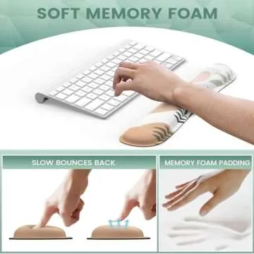 iLeadon Mouse Pad Set with Wrist Rest Comfortable Design