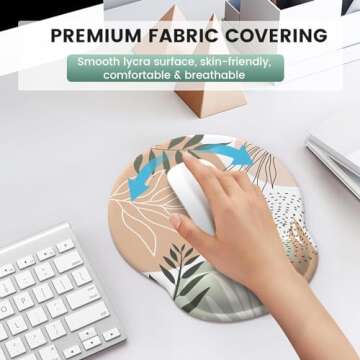 iLeadon Mouse Pad Set with Wrist Rest Comfortable Design