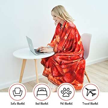 Cozy CASOFU Burritos Tortilla Throw Blanket for Everyone