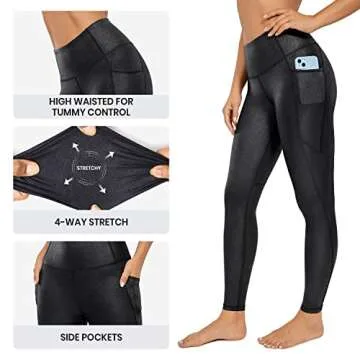 CRZ YOGA Faux Leather Leggings - Stylish & Functional