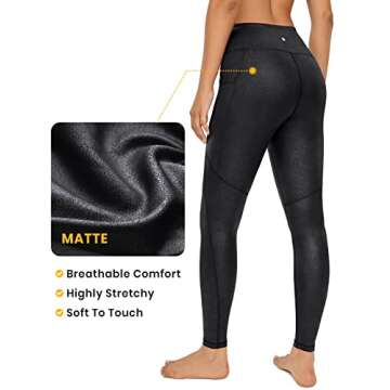 CRZ YOGA Faux Leather Leggings - Stylish & Functional