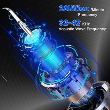 Plaque Remover for Teeth, Ultrasonic Vibration 3 Million Times/Min, Deep Cleaning, Intelligent Safety Mode, Relieve Sensitive Teeth Discomfort, for Removing Plaque, Tartar, Stains, Dental Calculus