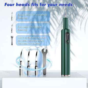 Plaque Remover for Teeth, Ultrasonic Vibration 3 Million Times/Min, Deep Cleaning, Intelligent Safety Mode, Relieve Sensitive Teeth Discomfort, for Removing Plaque, Tartar, Stains, Dental Calculus