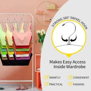 2 Pack Closet-Organizers-and-Storage,8 Tier Tank-Top-Hanger Closet-Organizer,Closet-Organizer Bra Hanger,Apartment Dorm-Room-Essentials-for College-Students-Girls Organization-and-Storage Camisoles