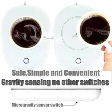 Ariskey Smart Coffee Mug Warmer with Spoon 131F Temperature Control