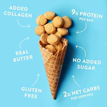 HighKey Sugar Free Cookies Vanilla Shortbread - 6.75oz Keto Snack Food 3-Pack Low Carb Diabetic Snac...