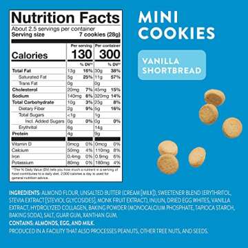 Keto Vanilla Shortbread Sugar Free Cookies 3-Pack