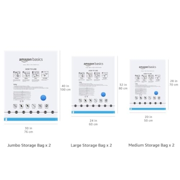 Amazon Basics Vacuum Storage Bags 6-Pack Space Saving Solution