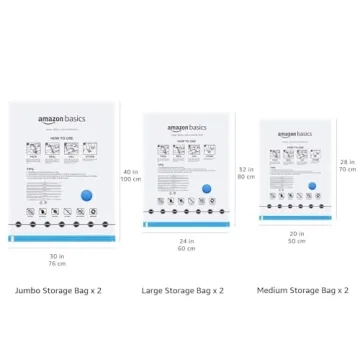 Amazon Basics Vacuum Storage Bags 6-Pack Space Saving Solution