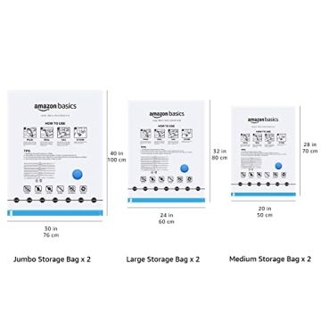 Amazon Basics Vacuum Storage Bags 6-Pack Space Saving Solution