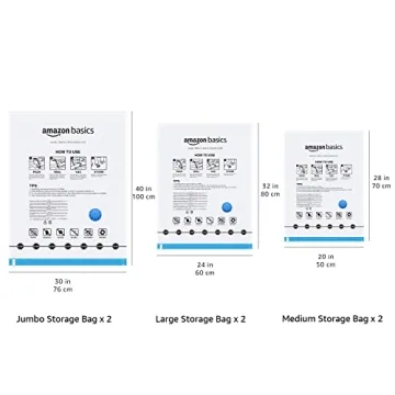 Amazon Basics Vacuum Storage Bags 6-Pack Space Saving Solution