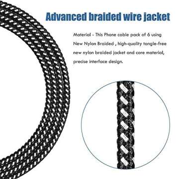 Apple Lightning Cable iPhone Charger Cable11 Pro Xs MAX XR X 8 7 6s 6 Plus ipad car Charger Charging Cable Cord Fast Long USB 3 6 10 ft Pack Apple MFi Certified iPhone Charger KAIWEI