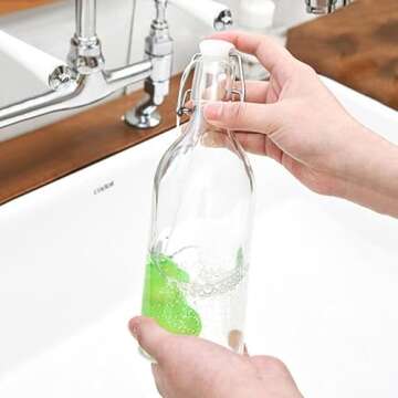 Magic Beans Bottle Cleaner, Bottle Cleaning Sponge, Beans-Shaped Bottle Cleaning Sponge, Reuseable Bottle Cleaning Sponge, Heat Resistance Bottle Sponge for Internal Cleaning of Small Mouth (3 pcs)