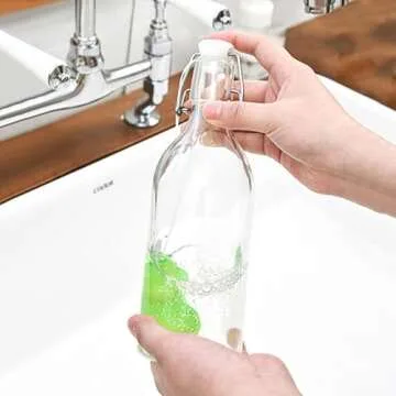 Magic Beans Bottle Cleaner, Bottle Cleaning Sponge, Beans-Shaped Bottle Cleaning Sponge, Reuseable Bottle Cleaning Sponge, Heat Resistance Bottle Sponge for Internal Cleaning of Small Mouth (3 pcs)