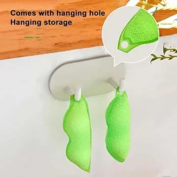 Magic Beans Bottle Cleaner, Bottle Cleaning Sponge, Beans-Shaped Bottle Cleaning Sponge, Reuseable Bottle Cleaning Sponge, Heat Resistance Bottle Sponge for Internal Cleaning of Small Mouth (3 pcs)