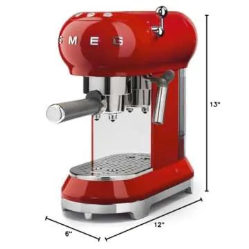 Smeg Espresso Coffee Machine, Red