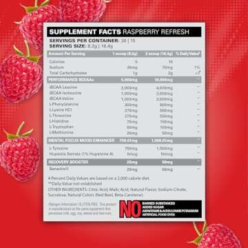 EHP Labs Beyond BCAA Powder Amino Acids Post Workout Recovery - BCAAs Essential Amino Acids EAA Supp...