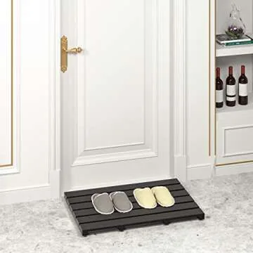 Luxury Non-Slip Bamboo Bath Mat for Indoor and Outdoor