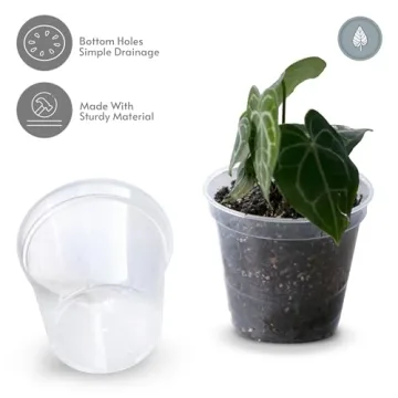 karenplantsplants™ 4", 6", 9" Clear Round Plastic Nursery Pots Variety Pack (5 Each Size)