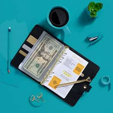 Stylish 5-Star Budget Binder with PVC Envelopes