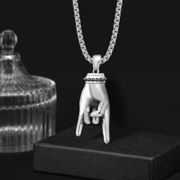 Punk Rock Sterling Silver Necklace Music Jewelry for Rebels