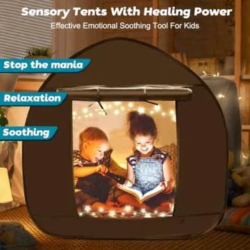 Sensory Tent for Autism Kids Blackout: Autistic Tents for ADHD SPD Sensory Room Equipment - Children Calming Corner Special Needs Size 35.4 * 35.4 * 35.4In