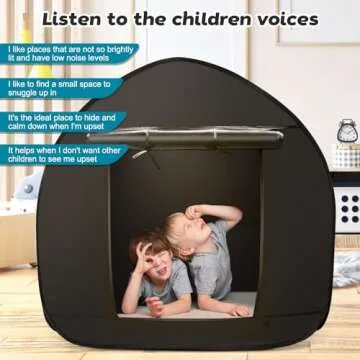 Sensory Tent for Autism Kids Blackout: Autistic Tents for ADHD SPD Sensory Room Equipment - Children Calming Corner Special Needs Size 35.4 * 35.4 * 35.4In