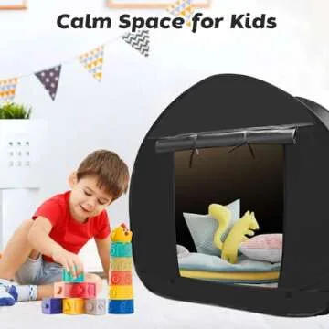 Sensory Tent for Autism Kids Blackout: Autistic Tents for ADHD SPD Sensory Room Equipment - Children Calming Corner Special Needs Size 35.4 * 35.4 * 35.4In