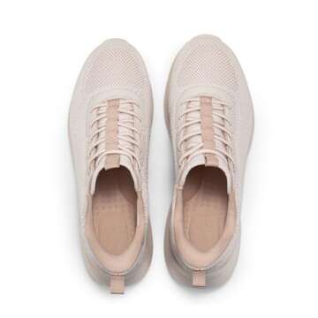 ALLSWIFIT Women's Slip on Walking Shoes Tennis Lightweight Gym Sneakers ActiveFlow Workout Breathable Hands-Free Cross Trainer Comfortable Fashion Sneakers,Size 9.5,Nude Pink,SARR029W