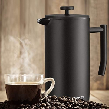 Belwares 50 OZ French Press Coffee Maker Stainless Steel Insulated
