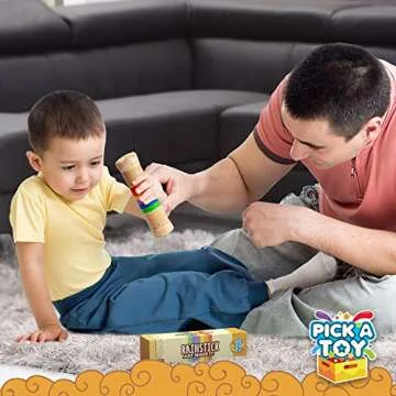 PICK A TOY Rain Stick Baby Toy for Kids and Adults Wooden Sensory Tubes Rainmaker Sounds Musical Classroom Instrument for Boys and Girls