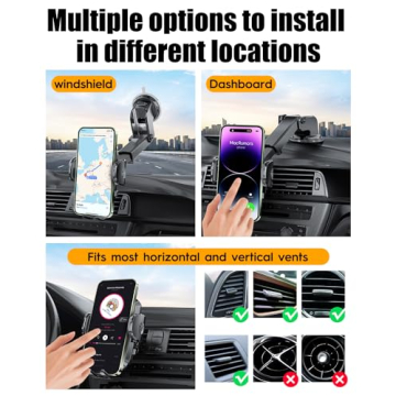Eyemay Car Phone Holder - Versatile 3 in 1 Mount