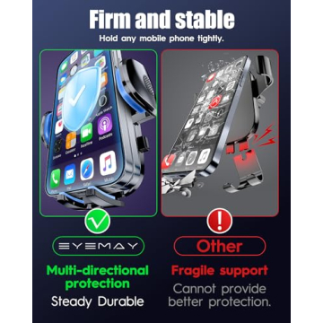 Eyemay Car Phone Holder - Versatile 3 in 1 Mount