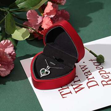 Zomodia Sterling Silver Personalized 2 Names Necklace with 2 Heart Simulated Birthstone Couple Pendant Necklace for Women (Silver)