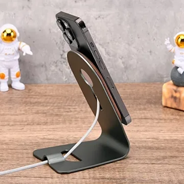 Natural Wood MagSafe Charger Stand for iPhone 12-16