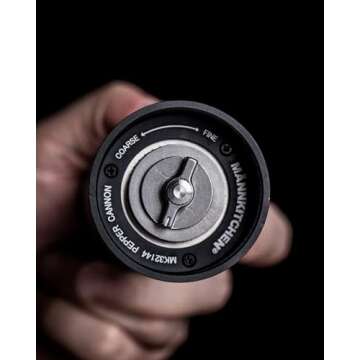 MANNKITCHEN Pepper Cannon - Professional Grade Heavy Duty High Output Pepper Mill