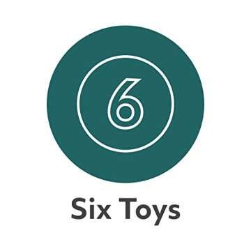 ZippyPaws - Burrows Replacement Miniz Assorted Foods 6-Pack - Plush Refills for Interactive Dog Toys for Boredom - Hide & Seek Dog Toys & Puppy Toys, Colorful Squeaky Dog Toys for Small & Medium Dogs