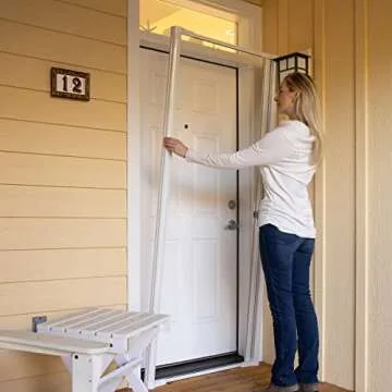 Brisa White Retractable Screen Door 80 Inches - Effortless Install