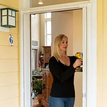 Brisa White Retractable Screen Door 80 Inches - Effortless Install
