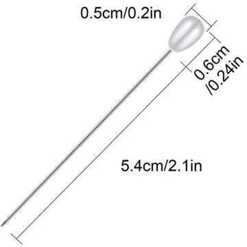 Corsage Boutonniere Pins Teardrop Pearl Head Pins Wedding Bouquet White Straight Head for DIY Crafts Jewelry Making Sewing Wedding Flower Decorations (400 Pieces with 4 Boxes)